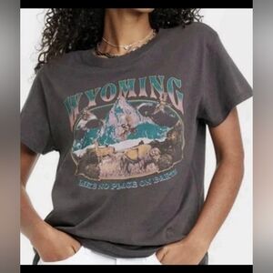 Doe T Shirt Women's Graphic Wyoming Grey Tee Short Sleeve Adventure Nature